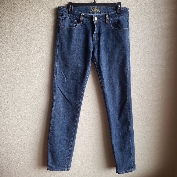 Bebe Embellished Jeans Size 30 - Picture 2 of 10